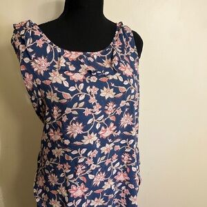 GAP Navy Floral Sleeveless Women’s Top